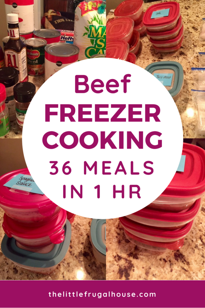 Save time cooking and get dinner on the table quick with this beef freezer cooking plan. Use the shopping list and steps to make 36 meals in 1 hour.