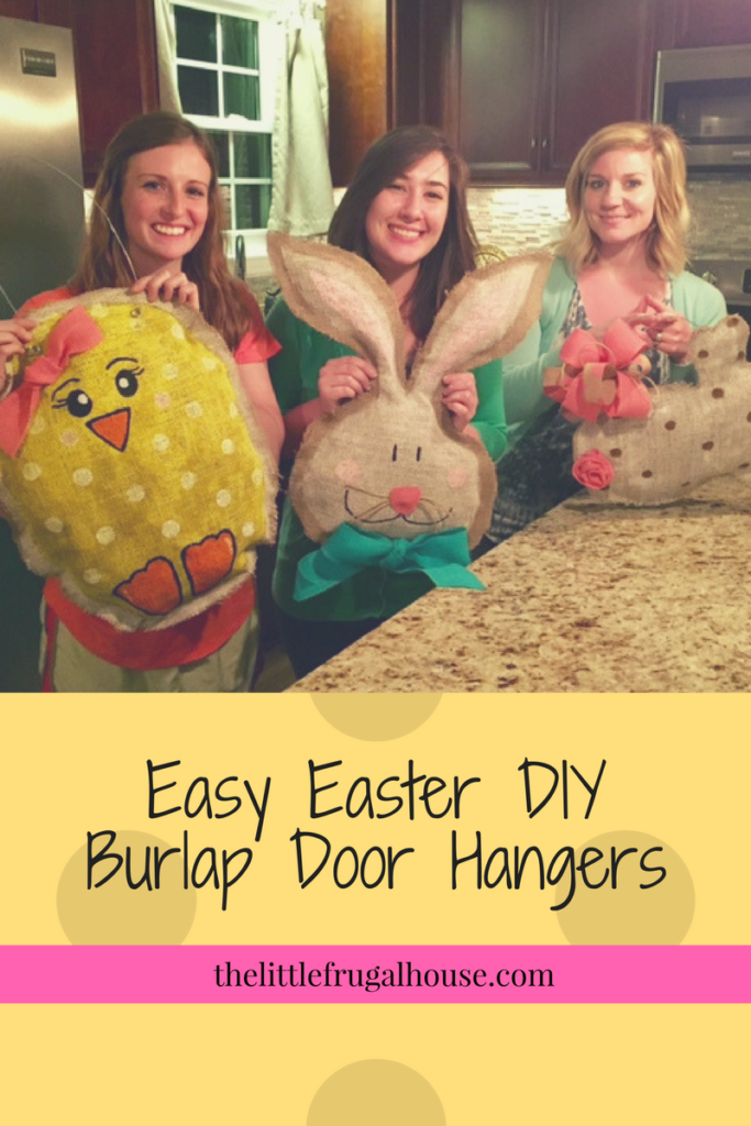 Easy DIY Easter Burlap Door Hangers thelittlefrugalhouse.com