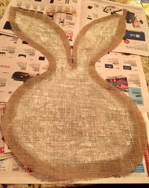 Super cute and easy DIY Tutorial to make Easter Burlap Door Hangers with step by step instructions, materials list, and lots of pictures!