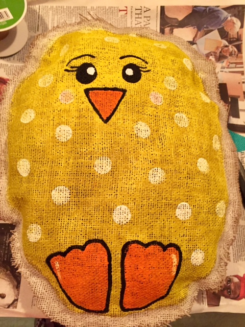 Easy DIY Easter Burlap Door Hangers thelittlefrugalhouse.com