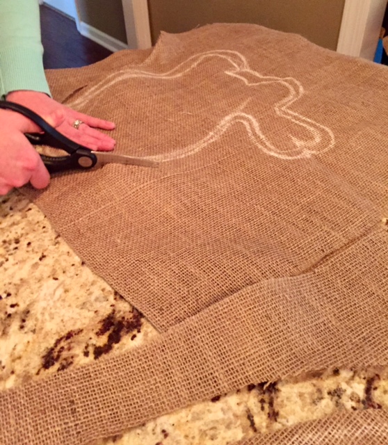 Super cute and easy DIY Tutorial to make Easter Burlap Door Hangers with step by step instructions, materials list, and lots of pictures!