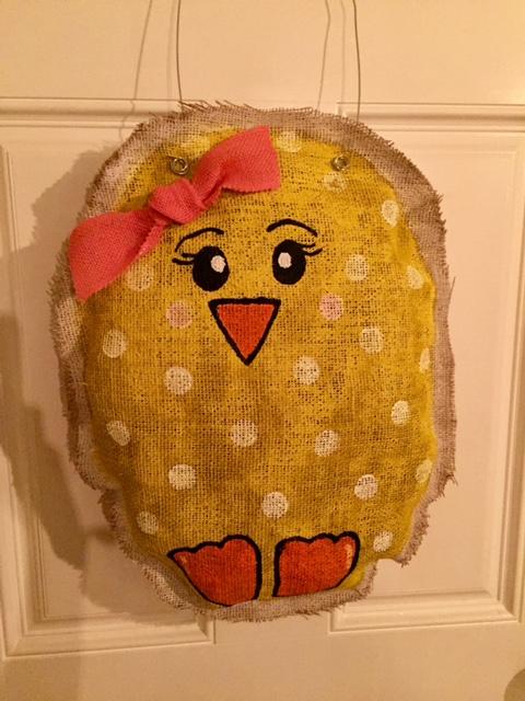 Easy DIY Easter Burlap Door Hangers thelittlefrugalhouse.com
