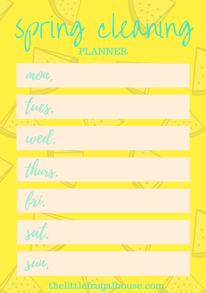 FREE Spring Cleaning Checklist & Planner Printable