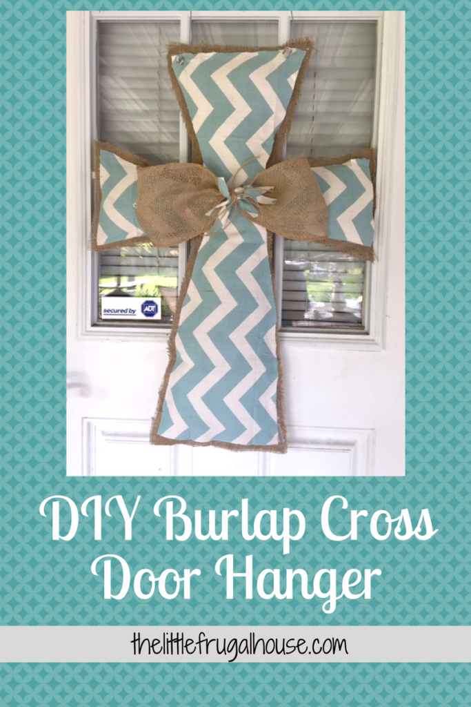 Make your own DIY Burlap Cross Door Hanger with just a few supplies and a few dollars! Update your own décor or give as a gift!