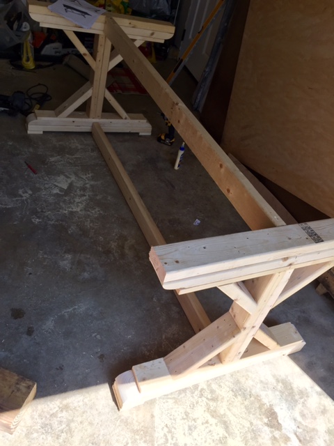 Build your own patio farmhouse table with this easy plan and only $65! I love the way our table turned out and can't wait to have friends over! Build your own patio farmhouse table with this easy plan and only $65! I love the way our table turned out and can't wait to have friends over!