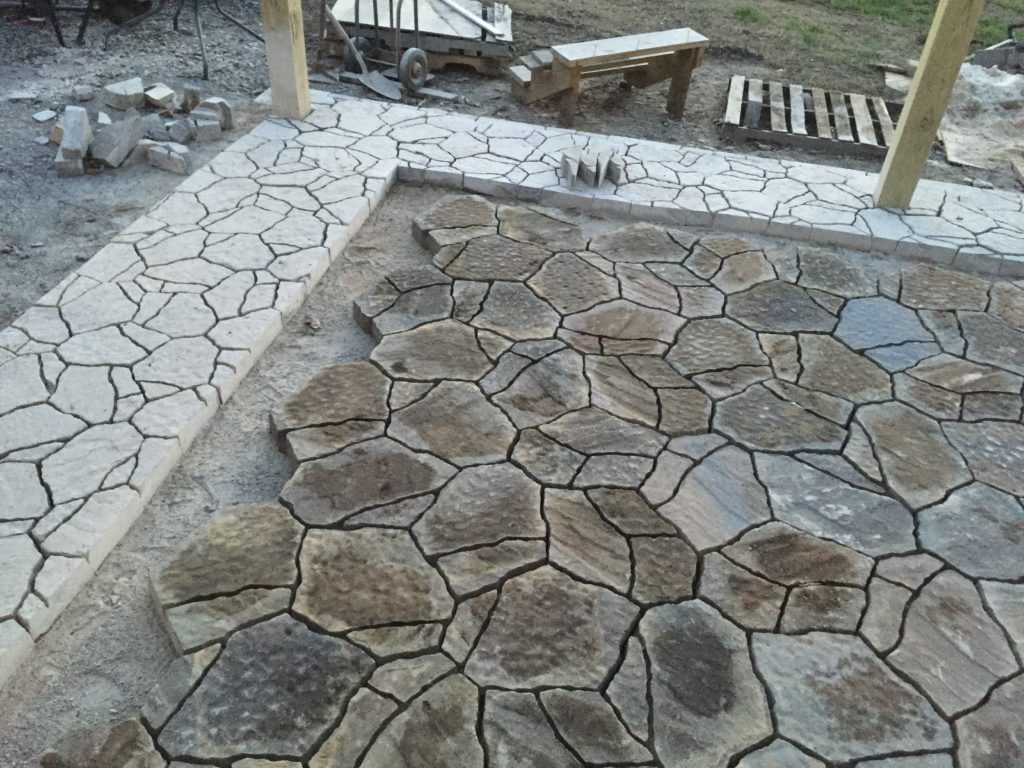 A DIY Patio Build on a budget. Check out how we built this patio on a limited budget and with limited supplies! A beautiful outdoor space! 
