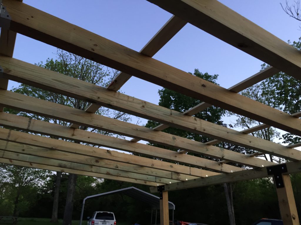 A DIY Patio Build on a budget. Check out how we built this patio on a limited budget and with limited supplies! A beautiful outdoor space! 