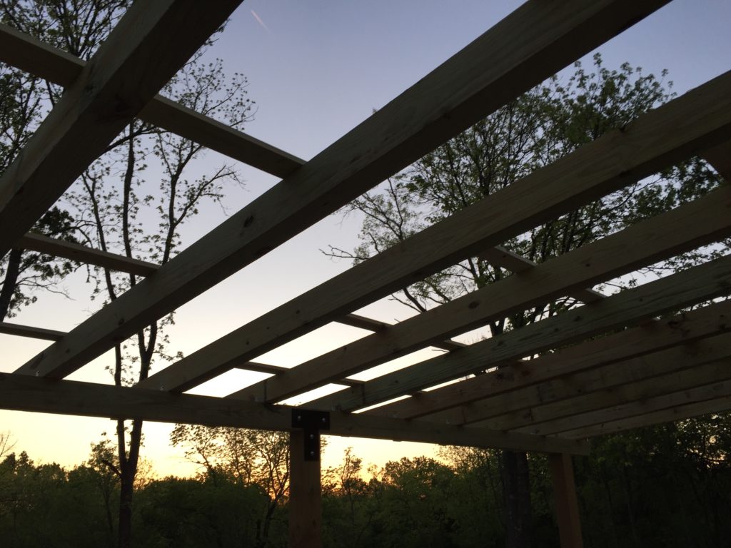 A DIY Patio Build on a budget. Check out how we built this patio on a limited budget and with limited supplies! A beautiful outdoor space! 