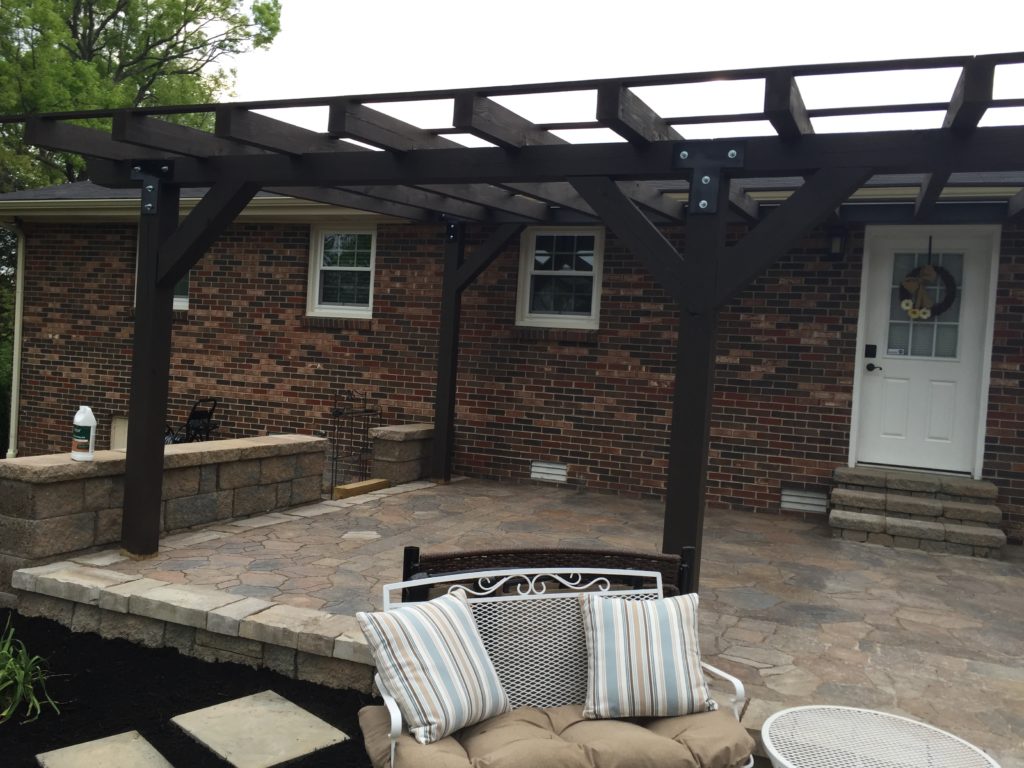 A DIY Patio Build on a budget. Check out how we built this patio on a limited budget and with limited supplies! A beautiful outdoor space! 
