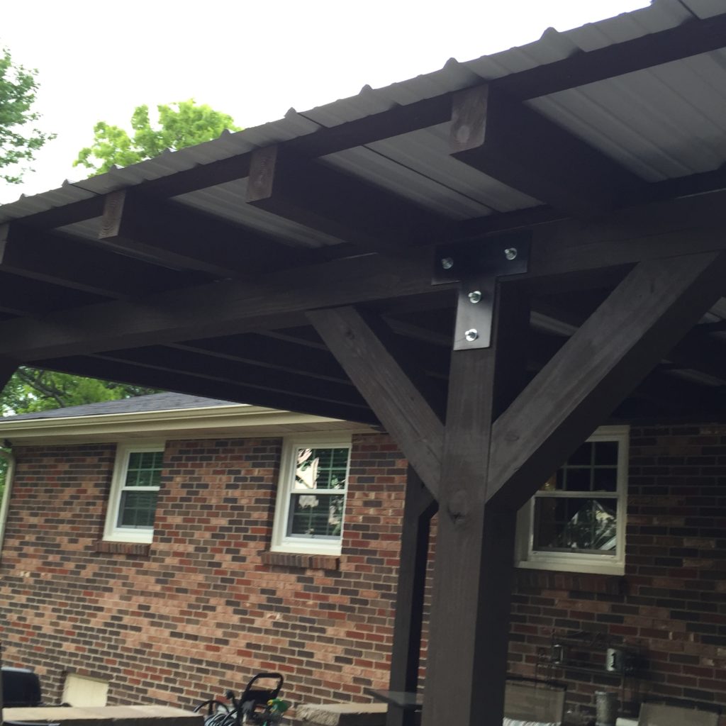 A DIY Patio Build on a budget. Check out how we built this patio on a limited budget and with limited supplies! A beautiful outdoor space! 