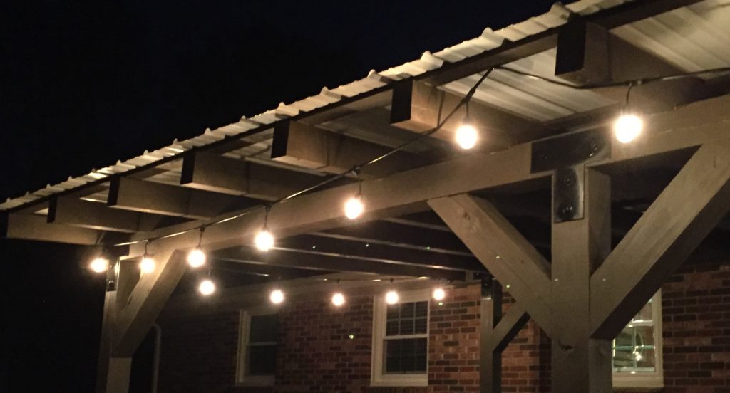 Decorate your outdoor space with frugal patio furniture and décor ideas from The Little Frugal House! DIY Furniture Builds, Yard Sale Finds, and More! 