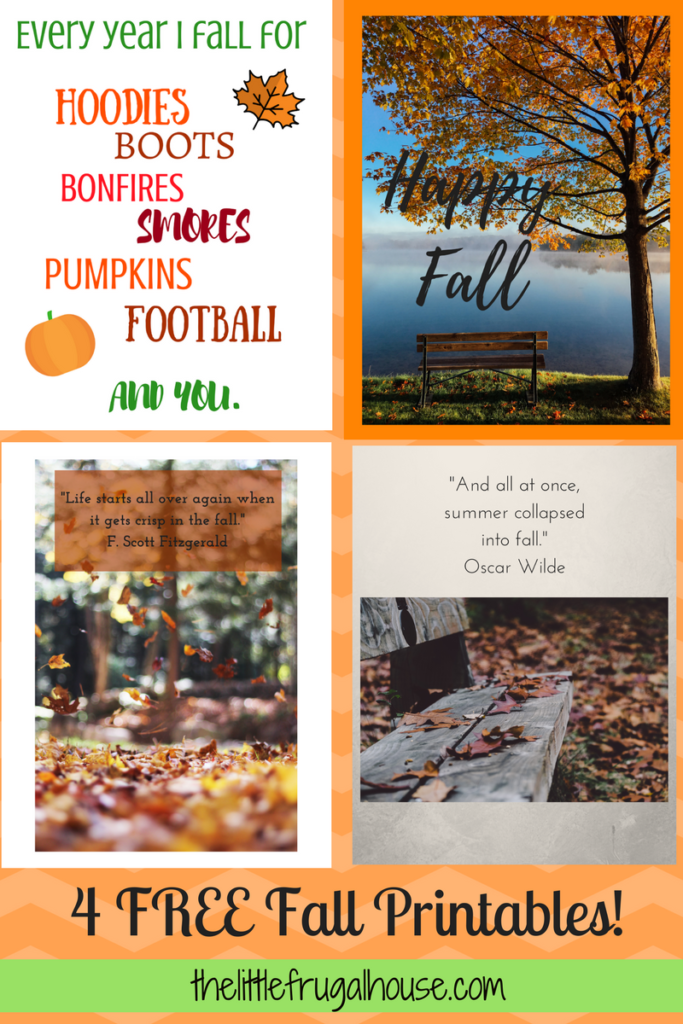 FREE Fall Printables - 4 Options! - The Little Frugal House