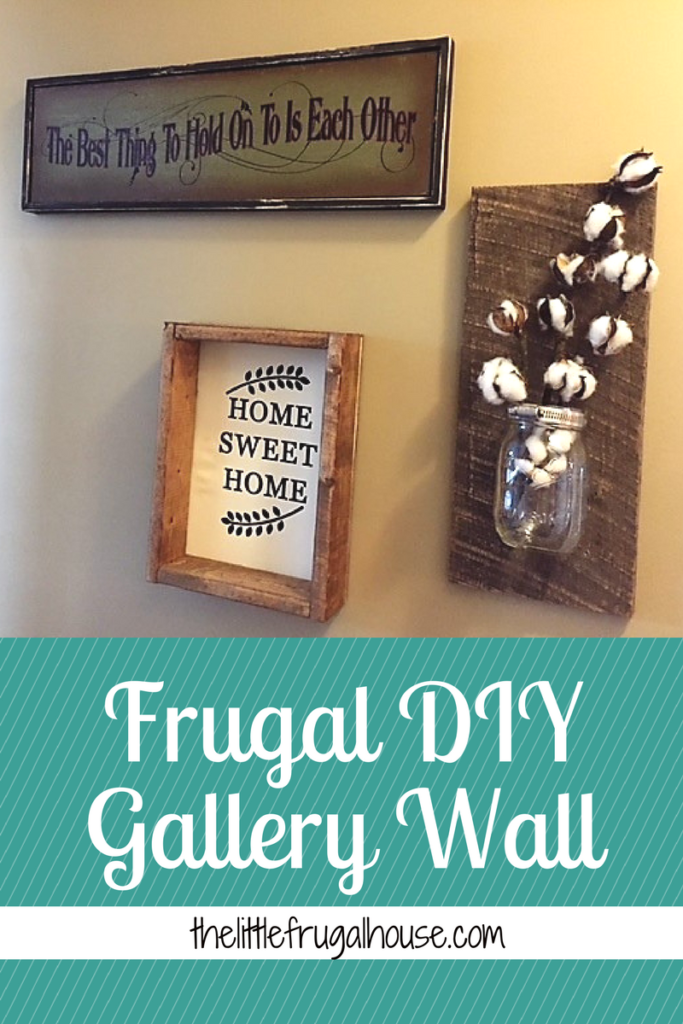 Trying to decorate a small home can be challenging. This frugal DIY gallery wall was super easy and added much needed character to our home!