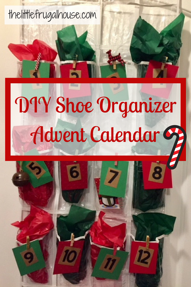 DIY Shoe Organizer Advent Calendar The Little Frugal House