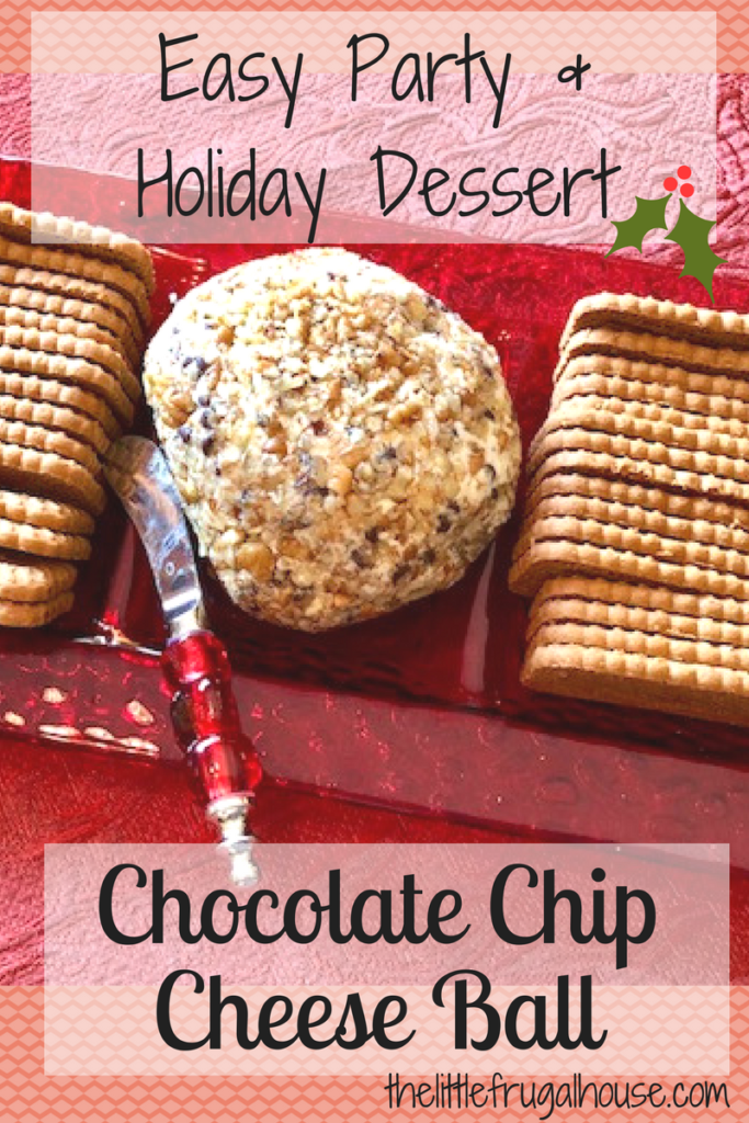 Need a ridiculously easy and incredibly delicious dessert to take to a party or holiday event? This chocolate chip cheese ball is the perfect easy dessert!