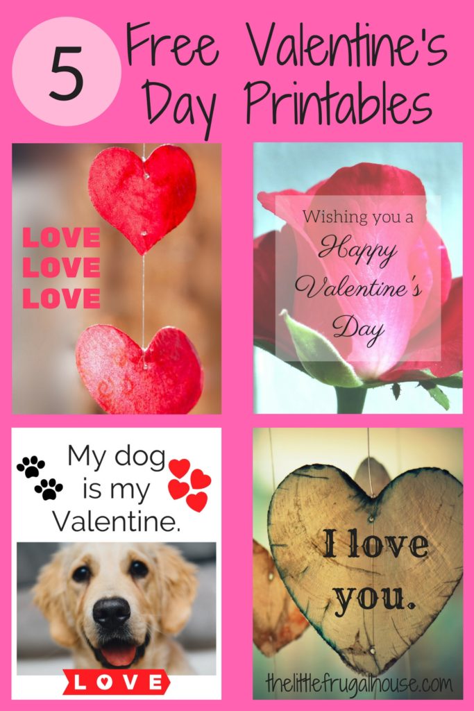 5 FREE Valentine's Day Printables - The Little Frugal House