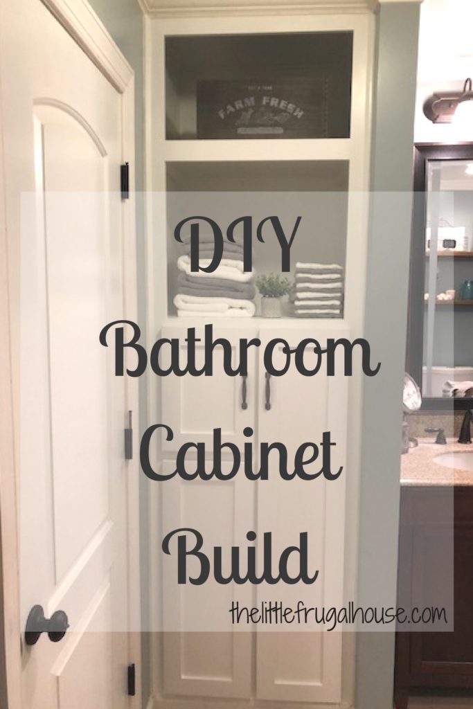 Do you have an awkward space in your home that you just don't know what to do with? This bathroom cabinet build creates beautiful storage in that space!