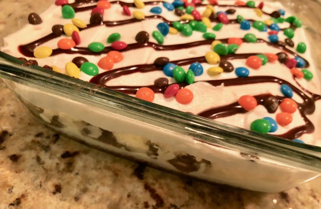 Layer your favorite flavors to create your own unique ice cream brownie dessert! Comes together quickly and perfect for a birthday dessert!