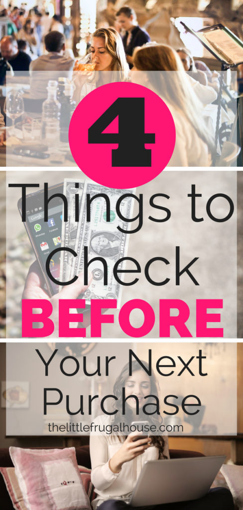 Make sure to check these 4 things before you make a purchase! You won't throw money away anymore after you find these easy money savings tricks. You might even make some money yourself with cash back sites!