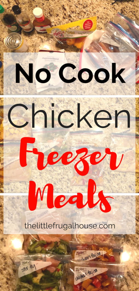 Simplify meal time and save money on food with these quick no cook chicken freezer meals. Freezer cooking makes dinnertime so much easier and you'll enjoy not wasting food or precious time.