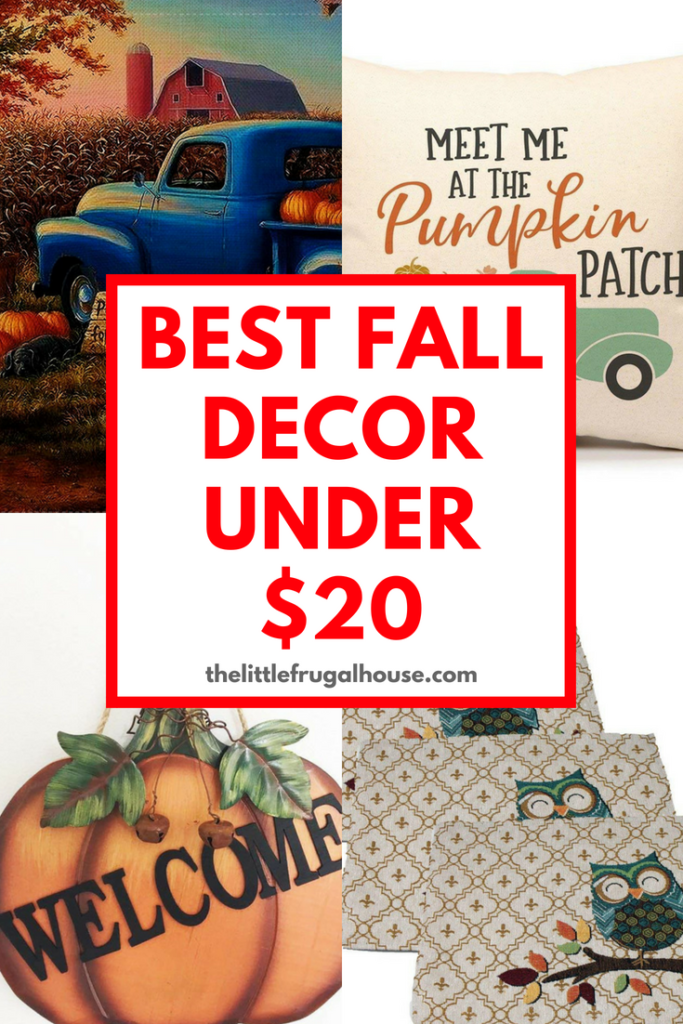 Decorate your home for fall on a budget with these beautiful fall décor ideas under $20. If you love the rustic farmhouse look, you will find décor to decorate your front porch, living room, kitchen and more.