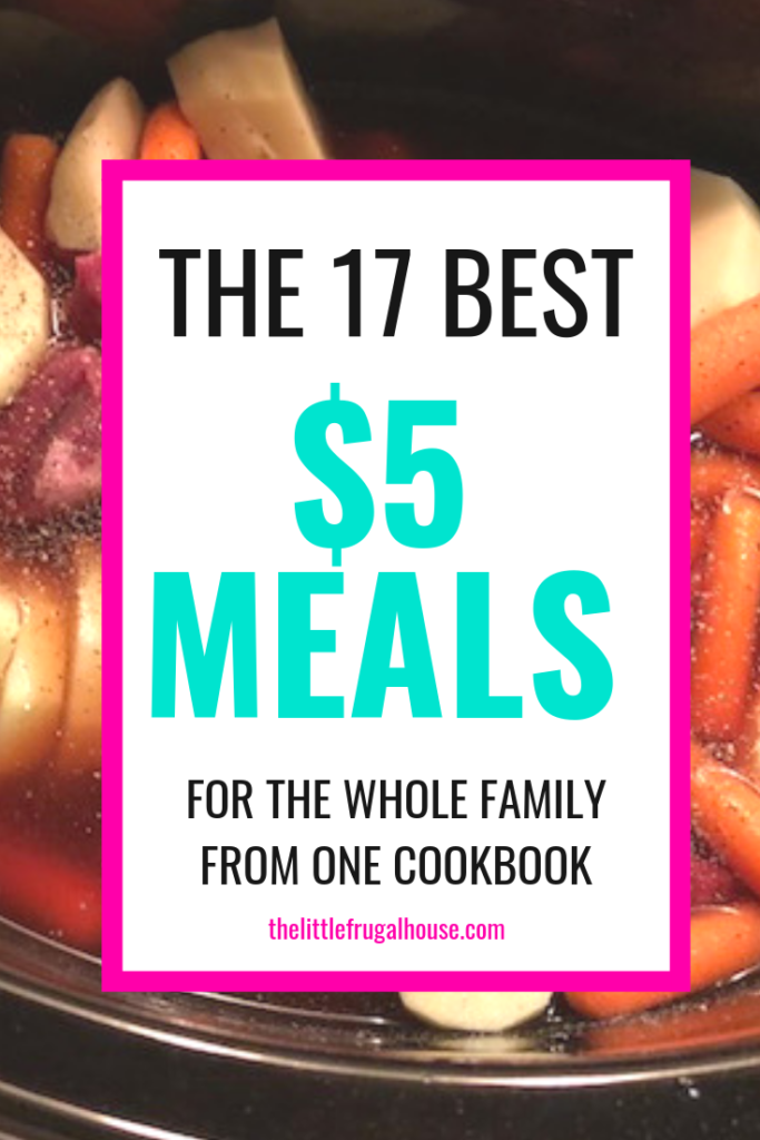 You can make a healthy and delicious meal for your family without spending a ton of money. These are my favorite $5 dinners all from one frugal cookbook!