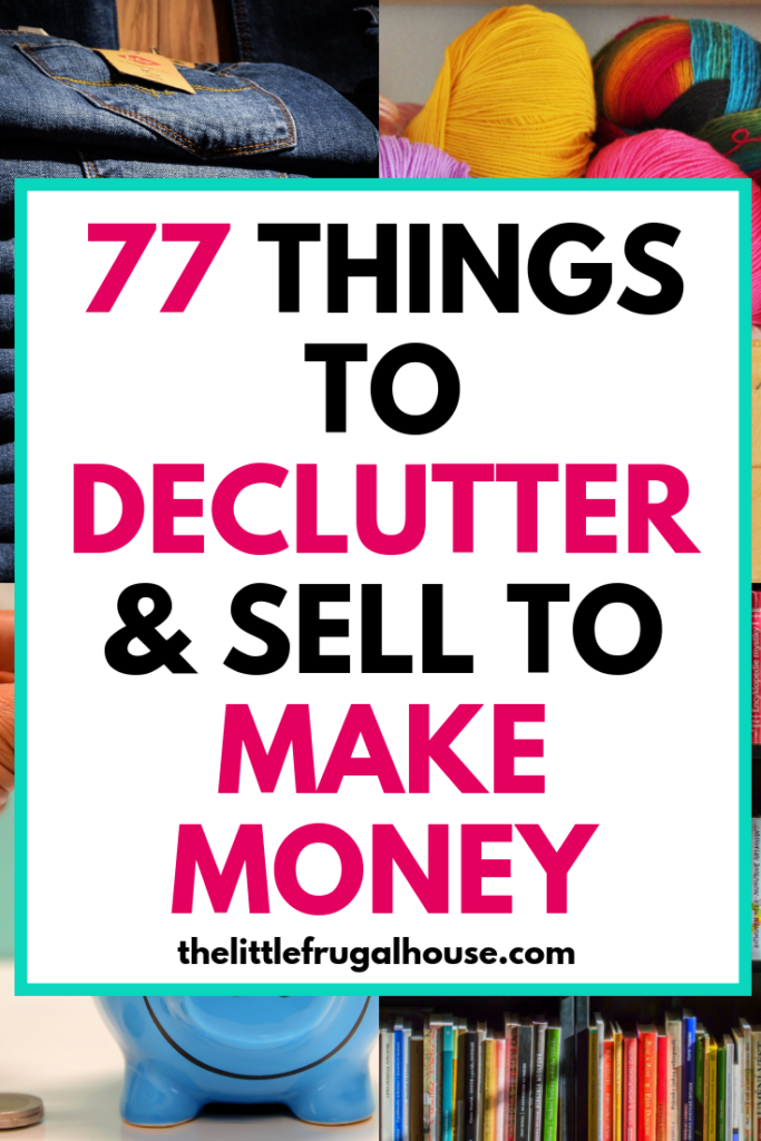 Clean up the clutter around your home and find things to declutter and sell to make money. Take back your space and enjoy your home more, while finding extra cash to take a vacation, buy a new car, save for an emergency, or complete a home project.