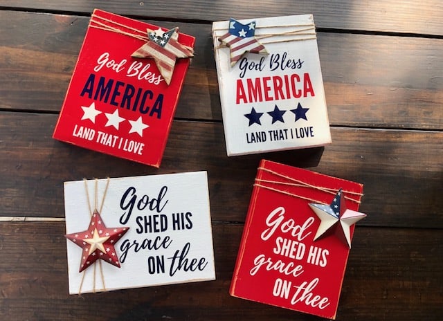 Make your own DIY 4th of July wood sign with this simple tutorial. Decorate for your 4th of July party in style. Budget friendly 4th of July decorations!