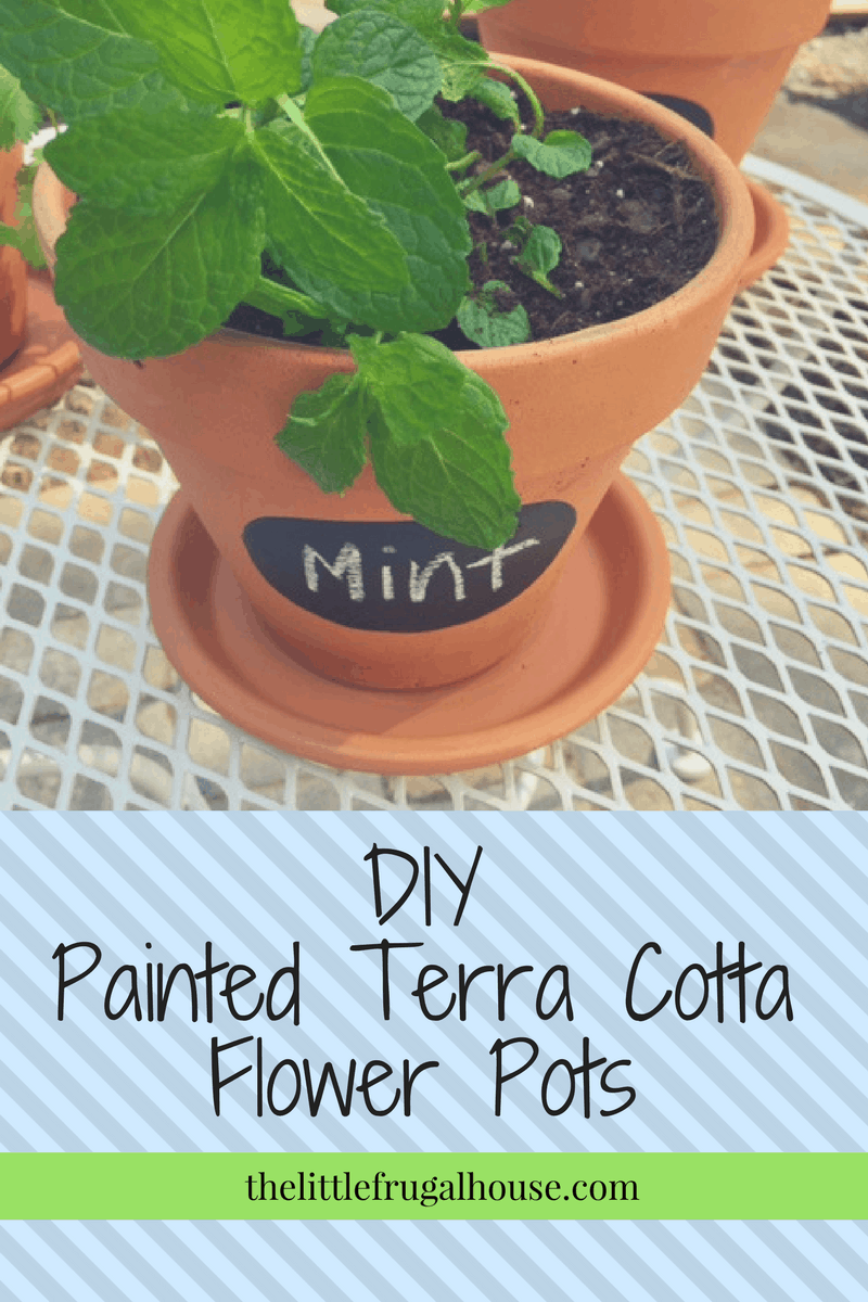 A great spring DIY project! Painted terra cotta flower pots are an easy way to update your home and garden for spring on a budget!