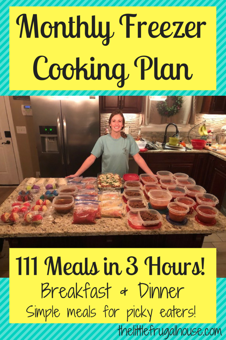 Monthly Freezer Cooking Plan - Make 111 Meals in 3 Hours