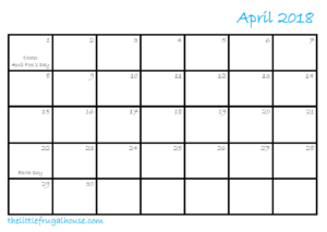 How busy does your life get during the Spring? Crazy, right? Grab this free April calendar printable to stay organized and productive!