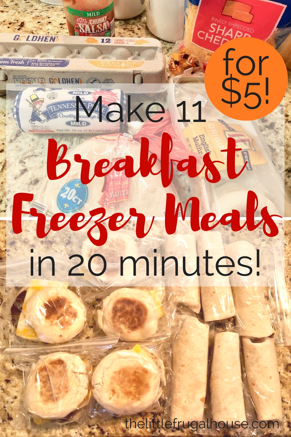 Breakfast Freezer Cooking - 11 Breakfast Freezer Meals in 20 Minutes