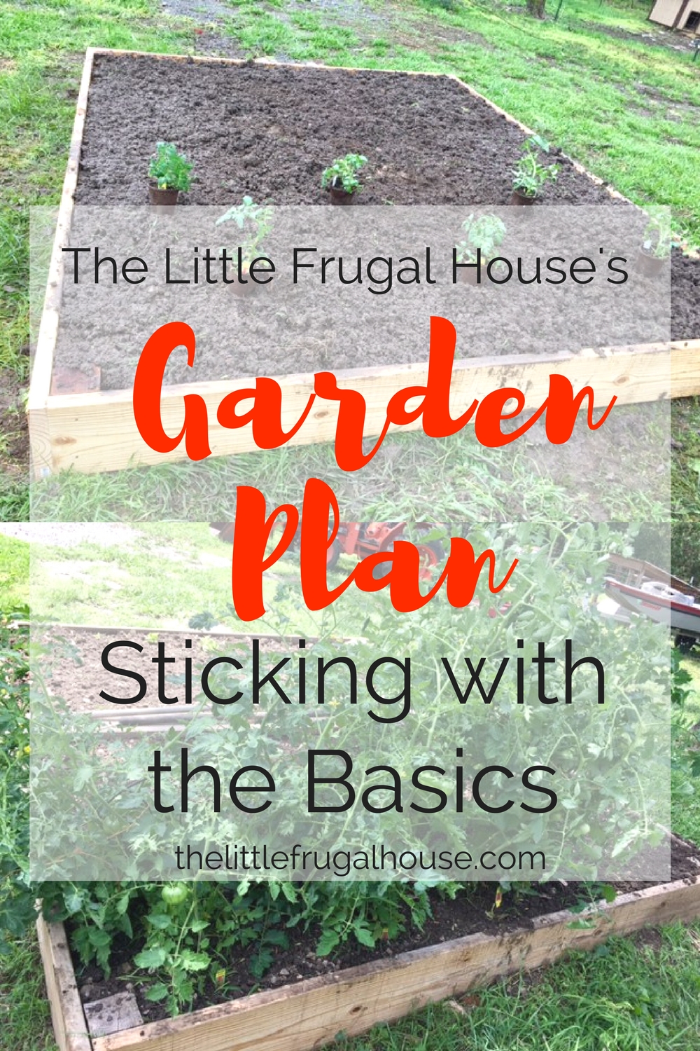 We are sticking with the basics this year for our garden plan. Using two raised beds, we will grow tomatoes, okra, and corn.