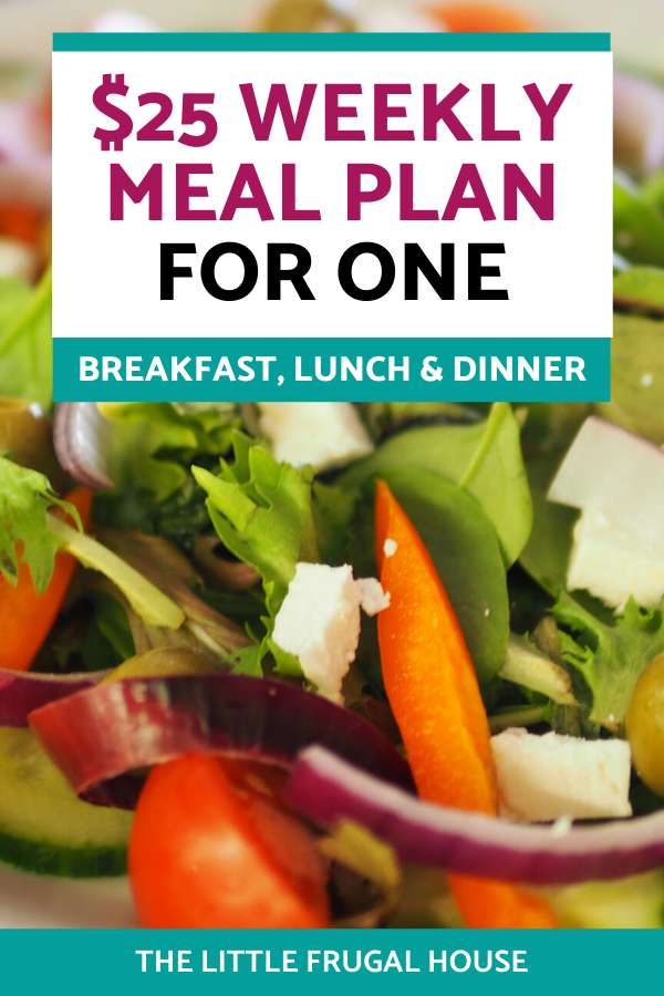 This $25 week meal plan is perfect for eating on a budget. Save money on groceries with this cheap meal plan and shopping list. Shop at Aldi and Dollar Tree
