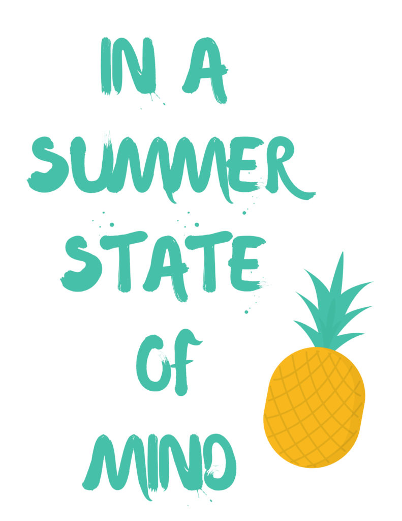 Free Summer Printable Art: Summer State of Mind - The Little Frugal House