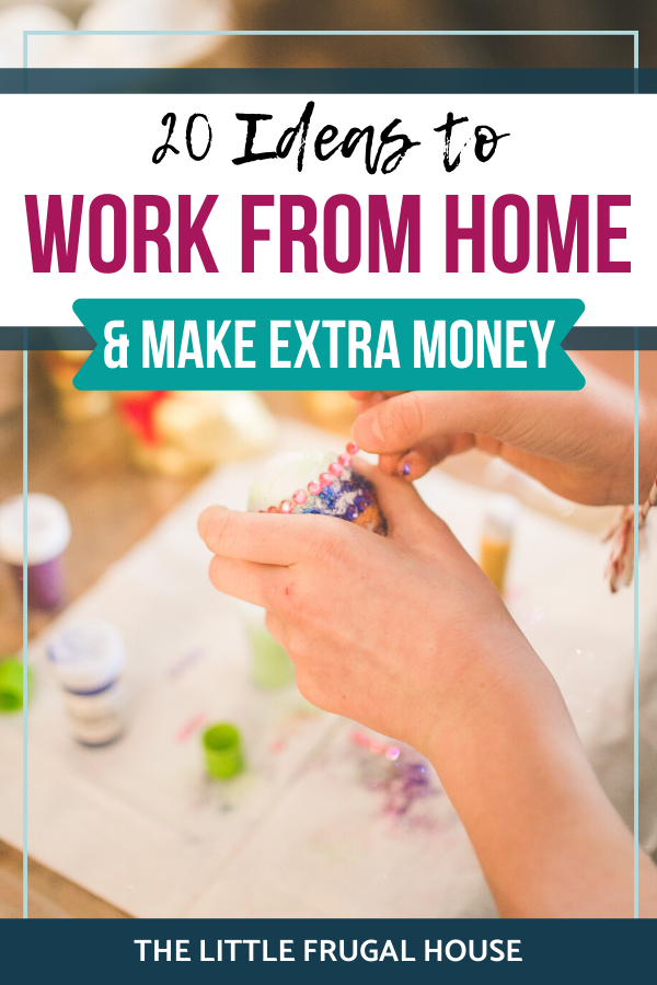 Learn how to work from home and make extra money from home with these 20 creative work at home job ideas and ways to make side money!
