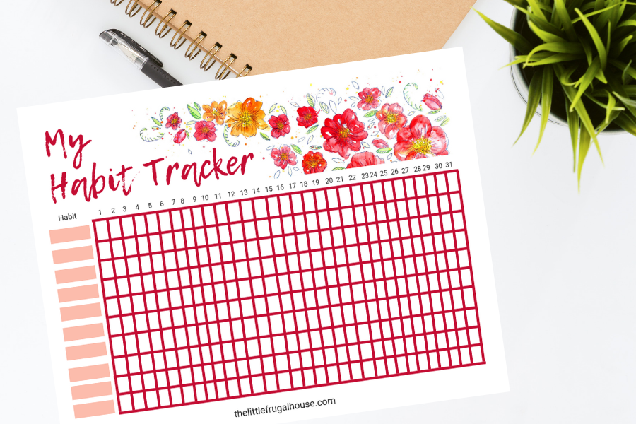 Finally reach those goals and stick with those new year's resolutions by keeping track of your new habits. Use this free daily habit tracker printable to keep yourself accountable and keep yourself on track.