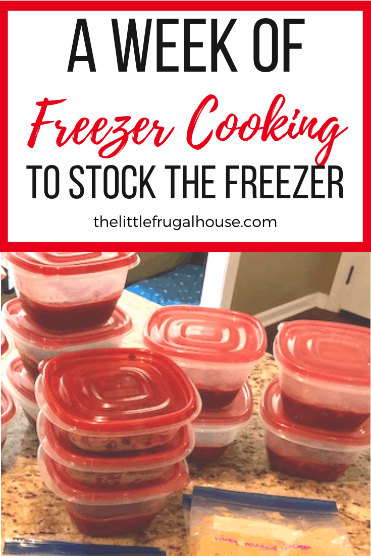 Don't spend a whole afternoon cooking meals for your freezer. Divide the work up as you make dinner each night. This week of freezer cooking plan will show you how to stock your freezer, without spending hours in the kitchen.