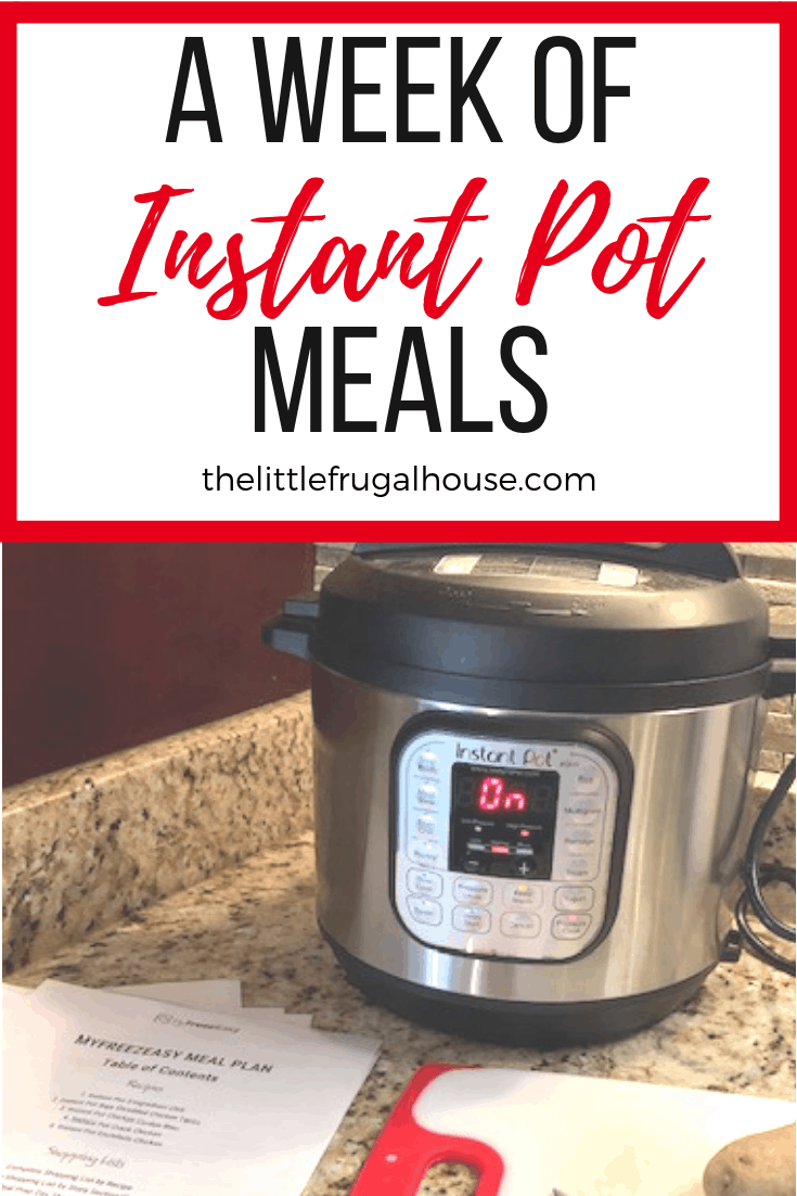 Plan a week of Instant Pot meals to make dinnertime easier, save money, and save a lot of time. Use your pressure cooker to make delicious meals in little time. These simple recipes and freezer meal instructions make cooking so much easier!