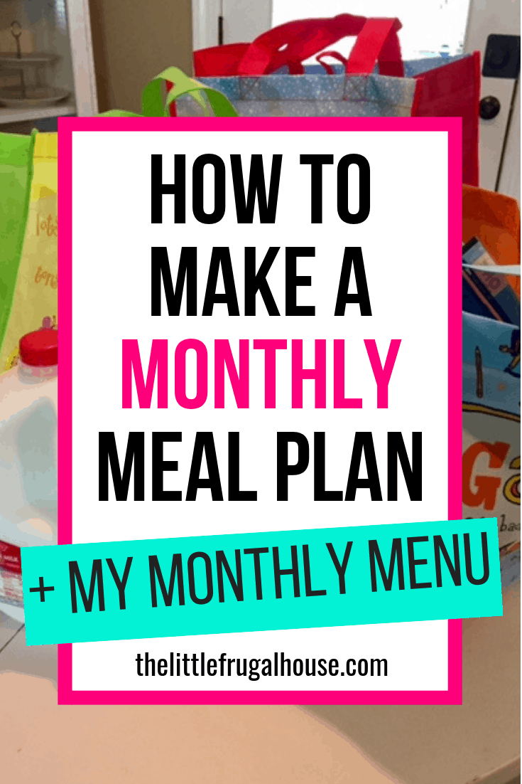 Meal planning saves so much time and money just by planning ahead. This is how I make a monthly meal plan to save even more time and money on groceries and cooking. Learn how to menu plan to save money and time cooking.