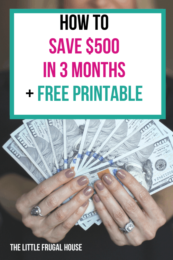 Learn how to save $500 in 3 months with this money saving challenge! Get the free savings checklist printable to keep you accountable and motivated. Think about what you can do with $500!