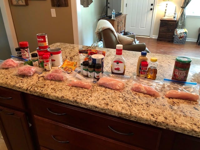 Use this quick freezer cooking plan to make 22 meals in just 30 minutes. Get your freezer stocked with these easy make ahead meals to feed your family on busy nights. These freezer meals are easy and you may already have most of the ingredients. Perfect for beginners, as some meals are no cook freezer meals.