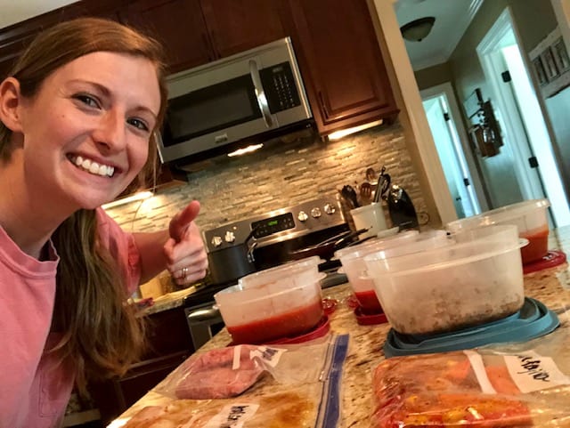 Use this quick freezer cooking plan to make 22 meals in just 30 minutes. Get your freezer stocked with these easy make ahead meals to feed your family on busy nights. These freezer meals are easy and you may already have most of the ingredients. Perfect for beginners, as some meals are no cook freezer meals.