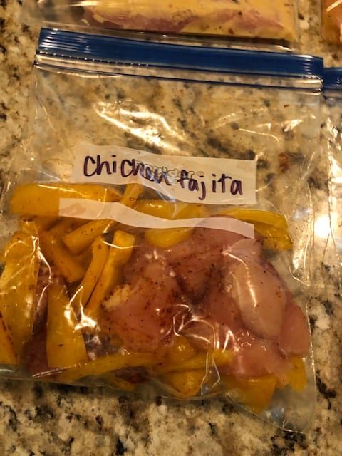 No time for dinner, but don't want to waste more money eating out? Make these easy and quick chicken no cook freezer meals! By using just one meat, you'll get these meals made quickly and easily. Includes grocery list, directions, photos, and a free printable plan. Get ideas for other no cook freezer meals you can make