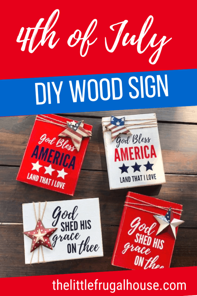 Make your own DIY 4th of July wood sign with this simple tutorial. Decorate for your 4th of July party in style. Budget friendly 4th of July decorations!
