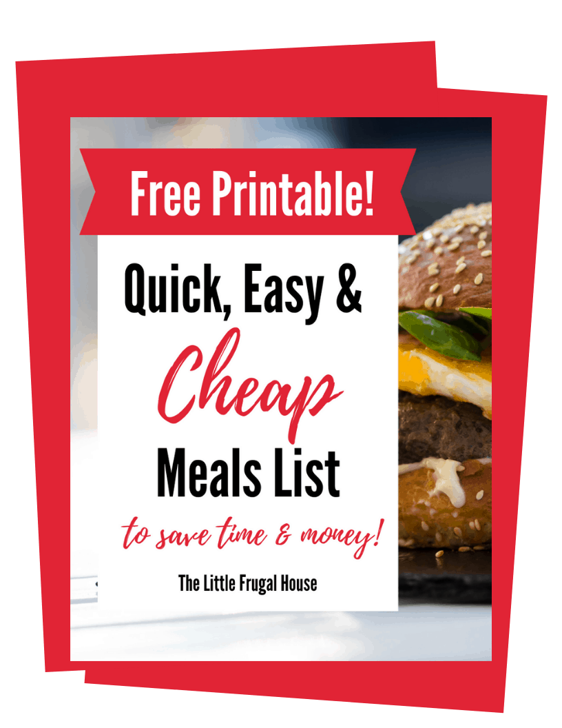 Free Quick, Easy & Cheap Meals List
