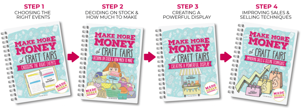 Learn the 13 ideas to improve your craft business to sell more handmade products and make more money. Learn about packaging, organization, events, and more.