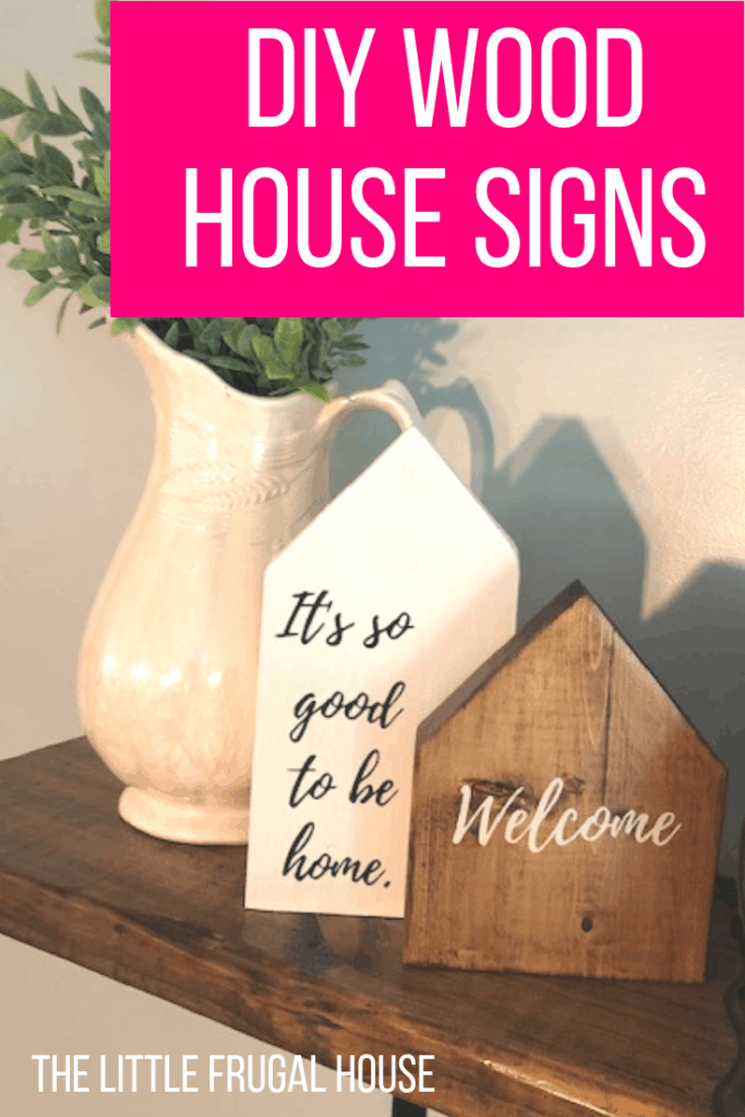 Make you own DIY wood house sign with this simple and frugal tutorial. So cute for farmhouse home decor or new wall art. Paint or stain these for a fun look
