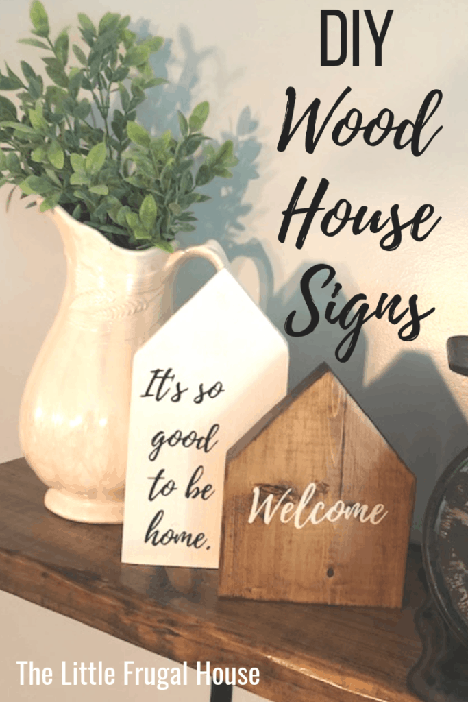 Make you own DIY wood house sign with this simple and frugal tutorial. So cute for farmhouse home decor or new wall art. Paint or stain these for a fun look
