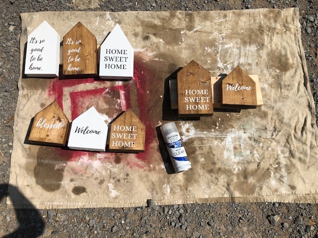 Make you own DIY wood house sign with this simple and frugal tutorial. So cute for farmhouse home decor or new wall art. Paint or stain these for a fun look